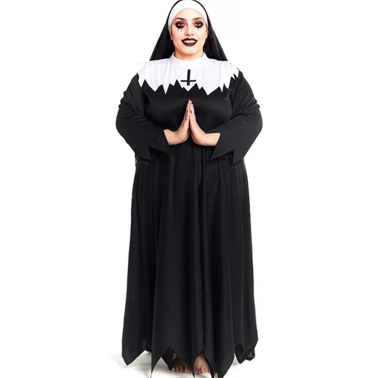 Disfraz de Monja Zombie Plus para mujer