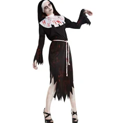 Disfraz de Monja Zombie Sangrienta para mujer