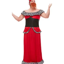 Disfraz de Mujer Barbuda Rojo para hombre