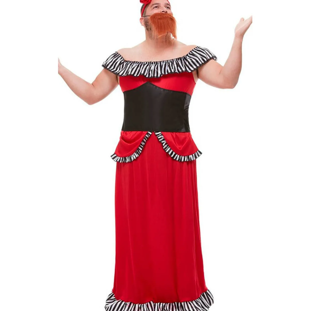 Disfraz de Mujer Barbuda Rojo para hombre