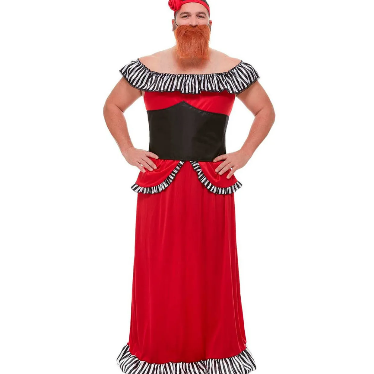 Disfraz de Mujer Barbuda Rojo para hombre