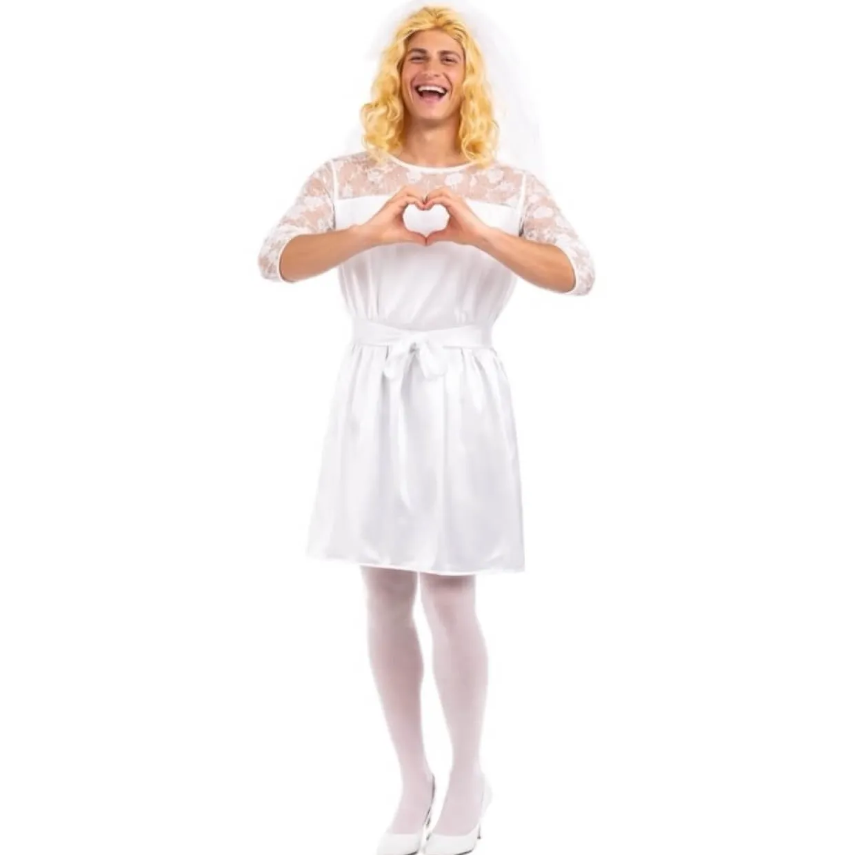 Disfraz de Novia Encaje para hombre