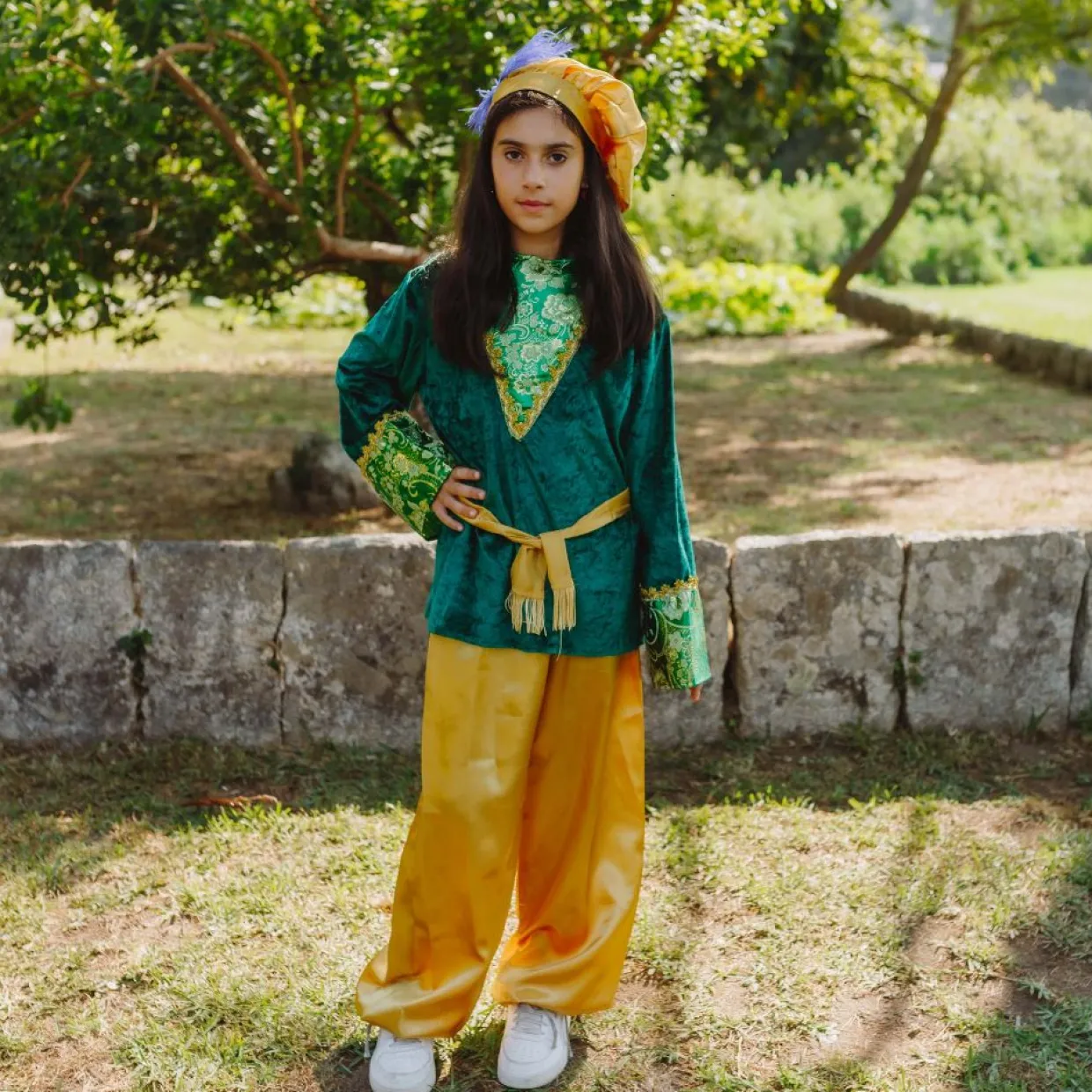 Disfraz de Paje Gaspar Verde infantil