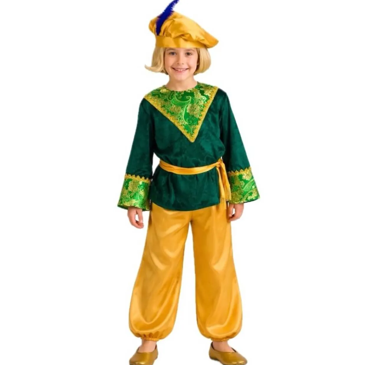 Disfraz de Paje Gaspar Verde infantil