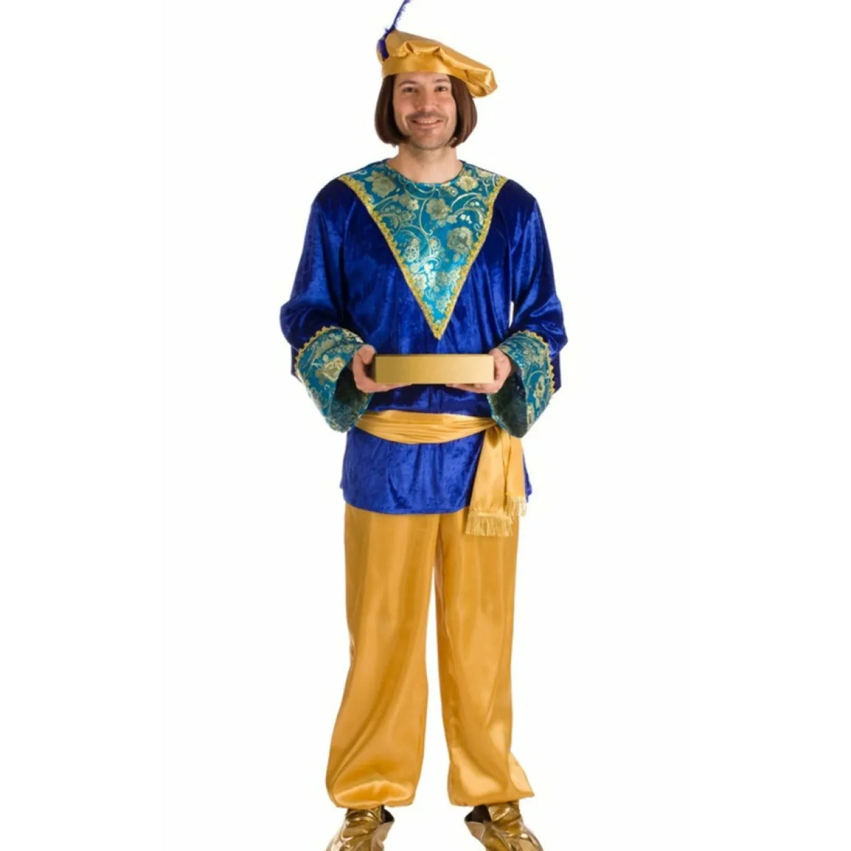 Disfraz de Paje Melchor Azul para adulto
