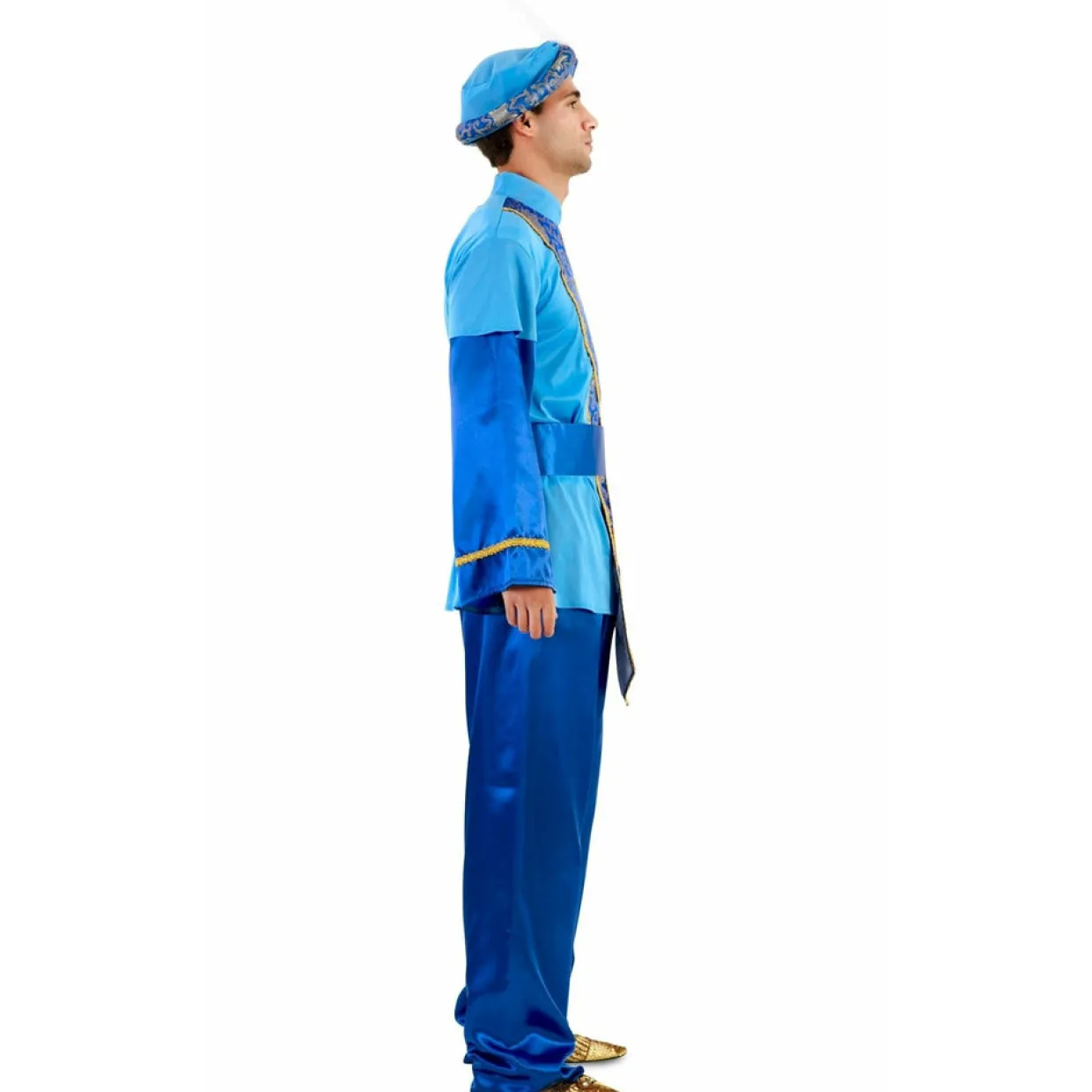 Disfraz de Paje Real Azul Lux para adulto