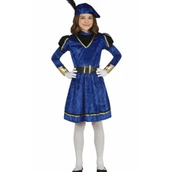 Disfraz de Paje Real Navideño Azul para niña