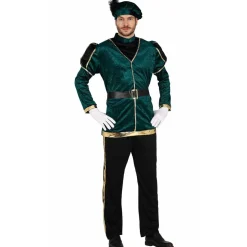Disfraz de Paje Real Navideño Verde para hombre