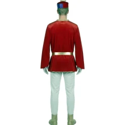Disfraz de Paje Real Rojo Deluxe para adulto