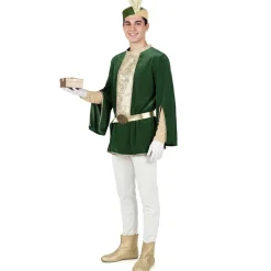 Disfraz de Paje Real Verde Deluxe para adulto