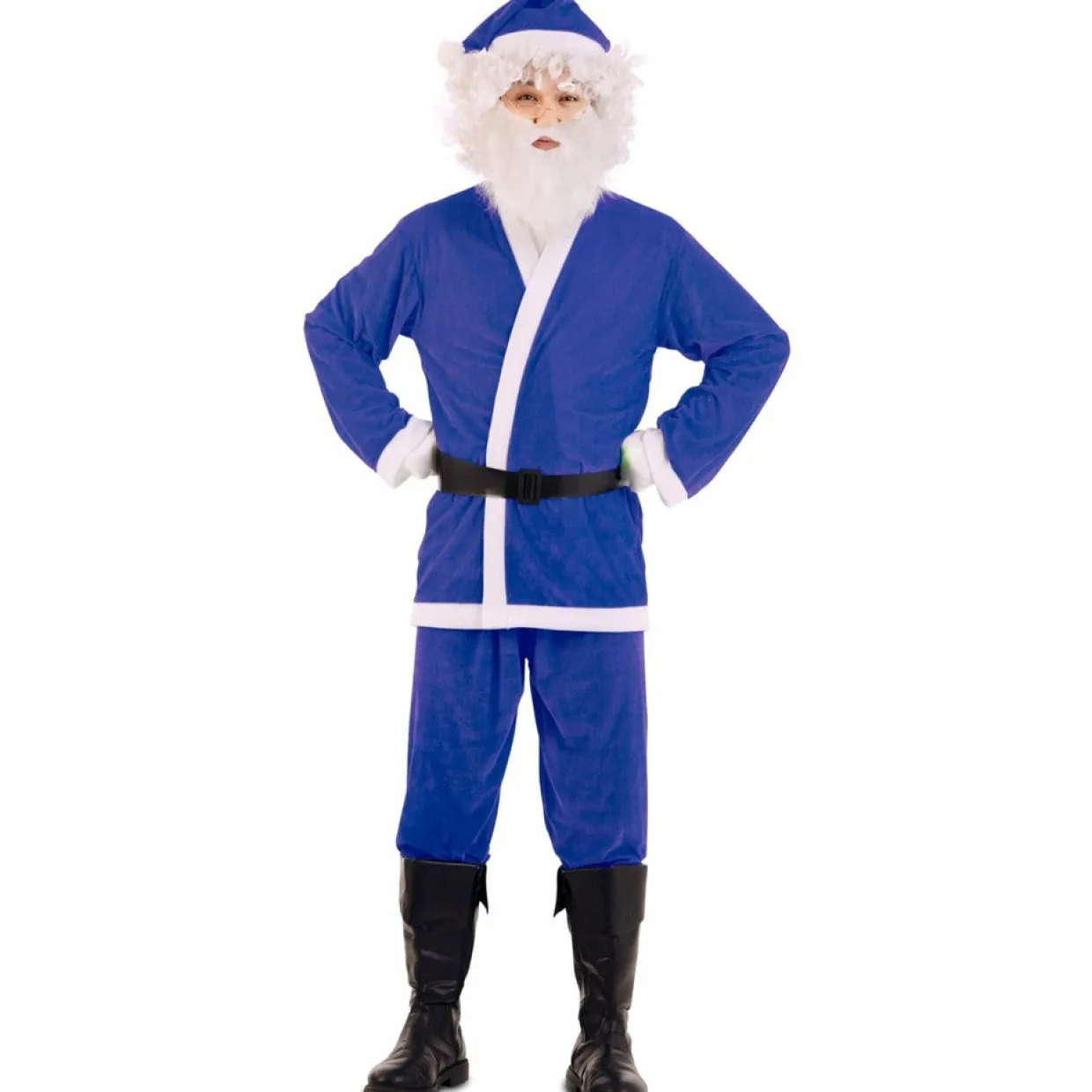 Disfraz de Papá Noel Azul Eco para adulto