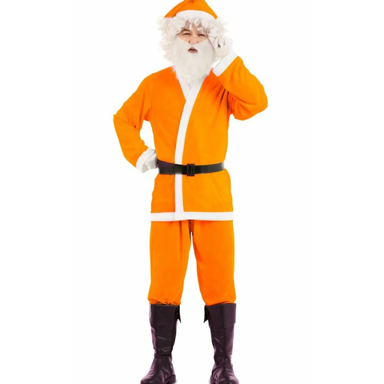 Disfraz de Papá Noel Naranja Eco para adulto