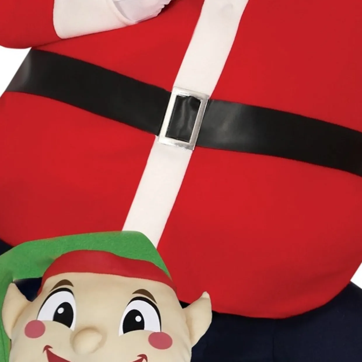 Disfraz de Papá Noel sobre Elfo para adulto