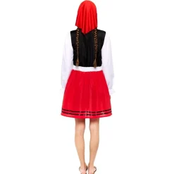 Disfraz de Pastora Gallega Rojo para mujer