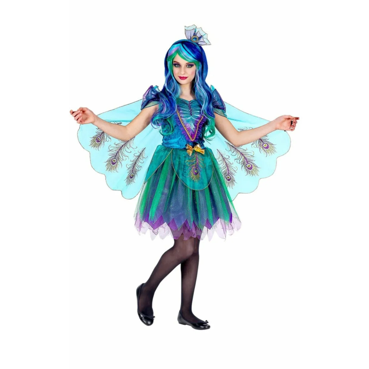 Disfraz de Pavo Real para niña