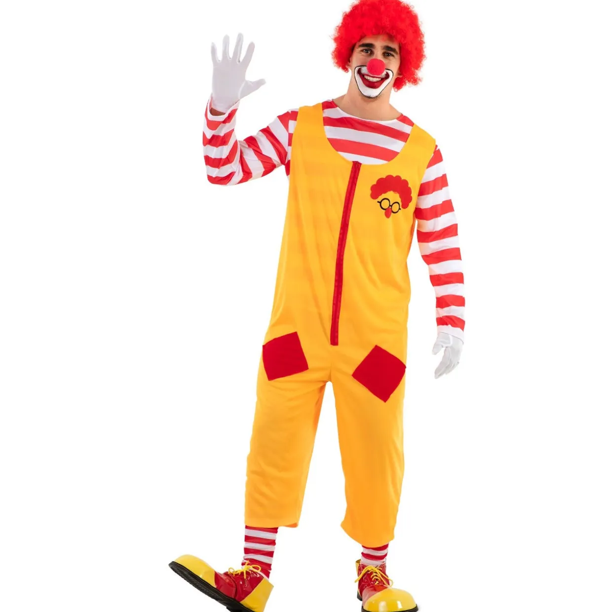Disfraz de Payaso Burger Amarillo para adulto
