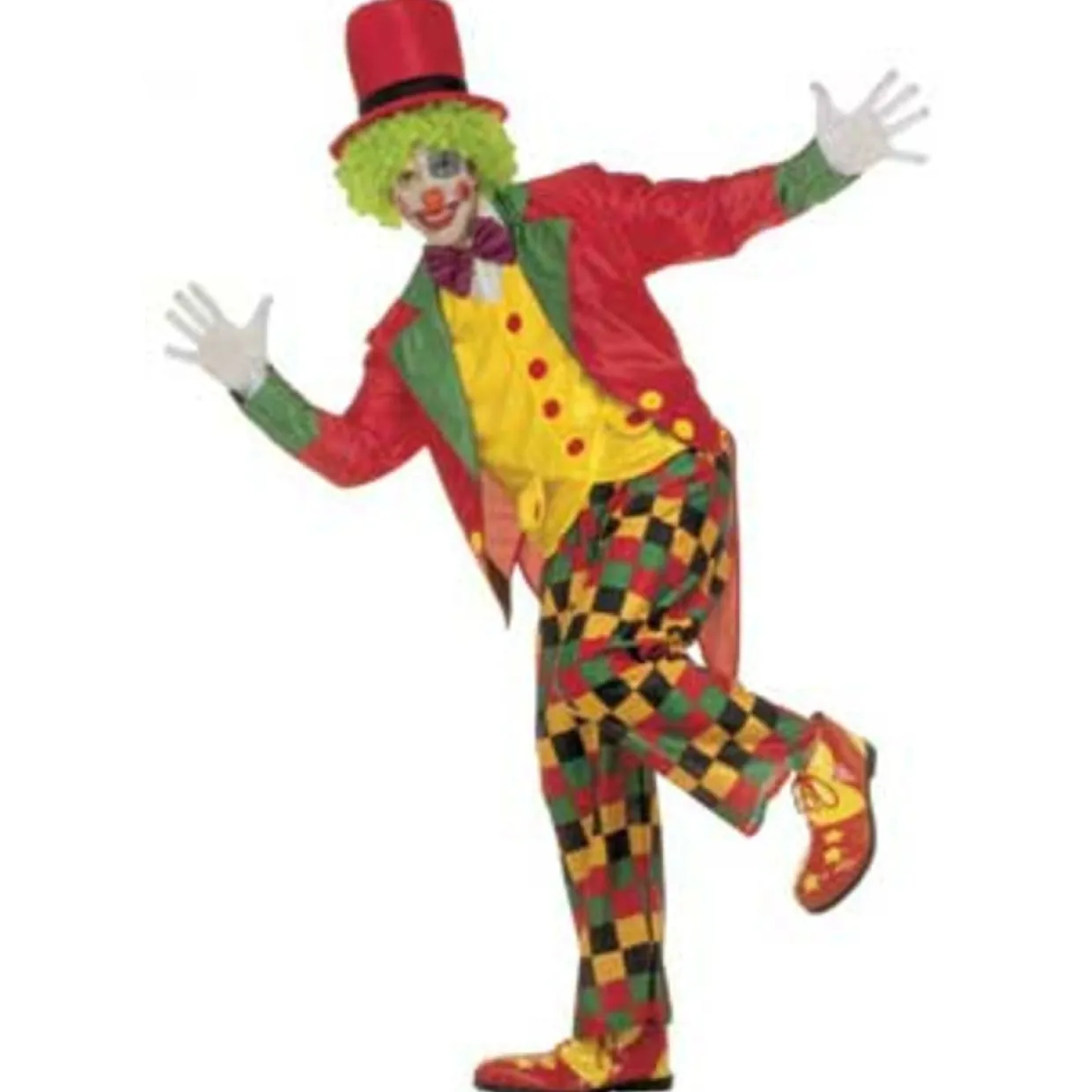 Disfraz de Payaso Cuadros para adulto