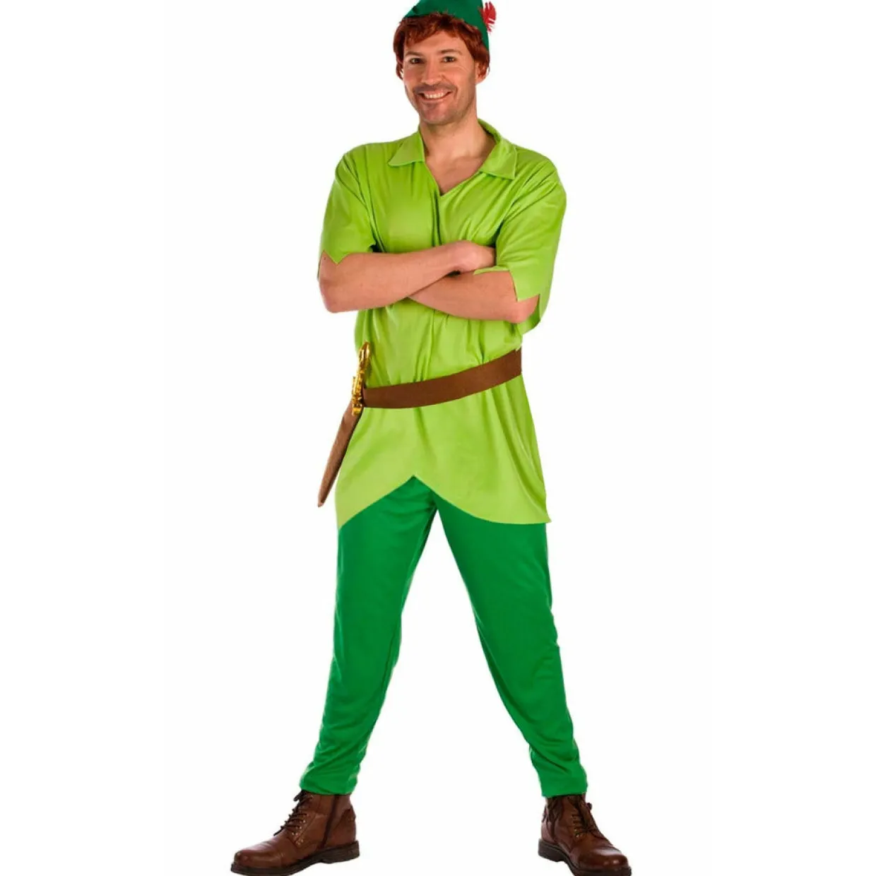 Disfraz de Peter Pan Verde para adulto