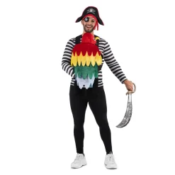 Disfraz de Pirata con Loro para adulto