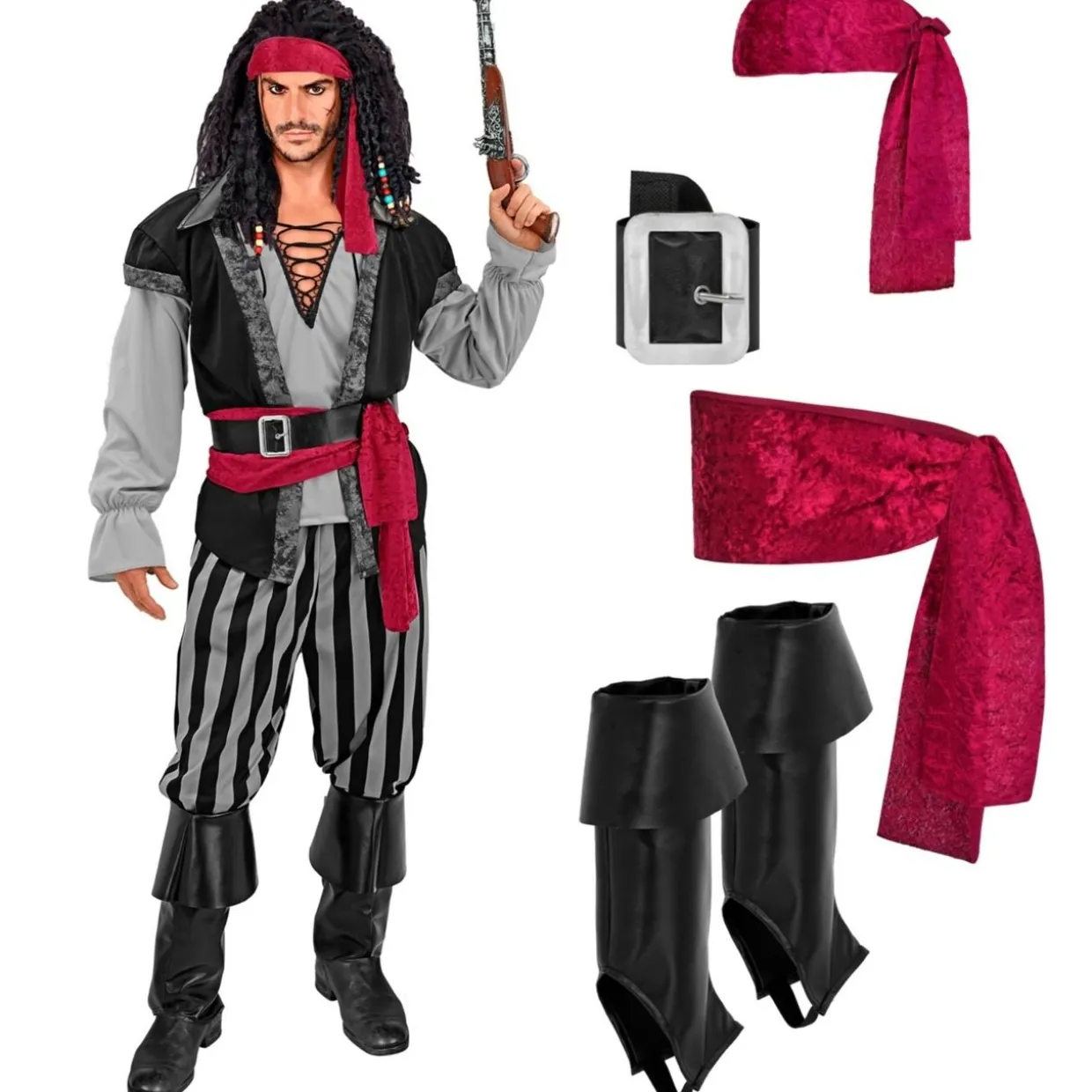 Disfraz de Pirata Fajín para hombre