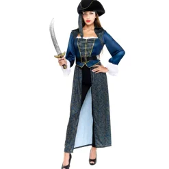 Disfraz de Pirata Índigo para mujer