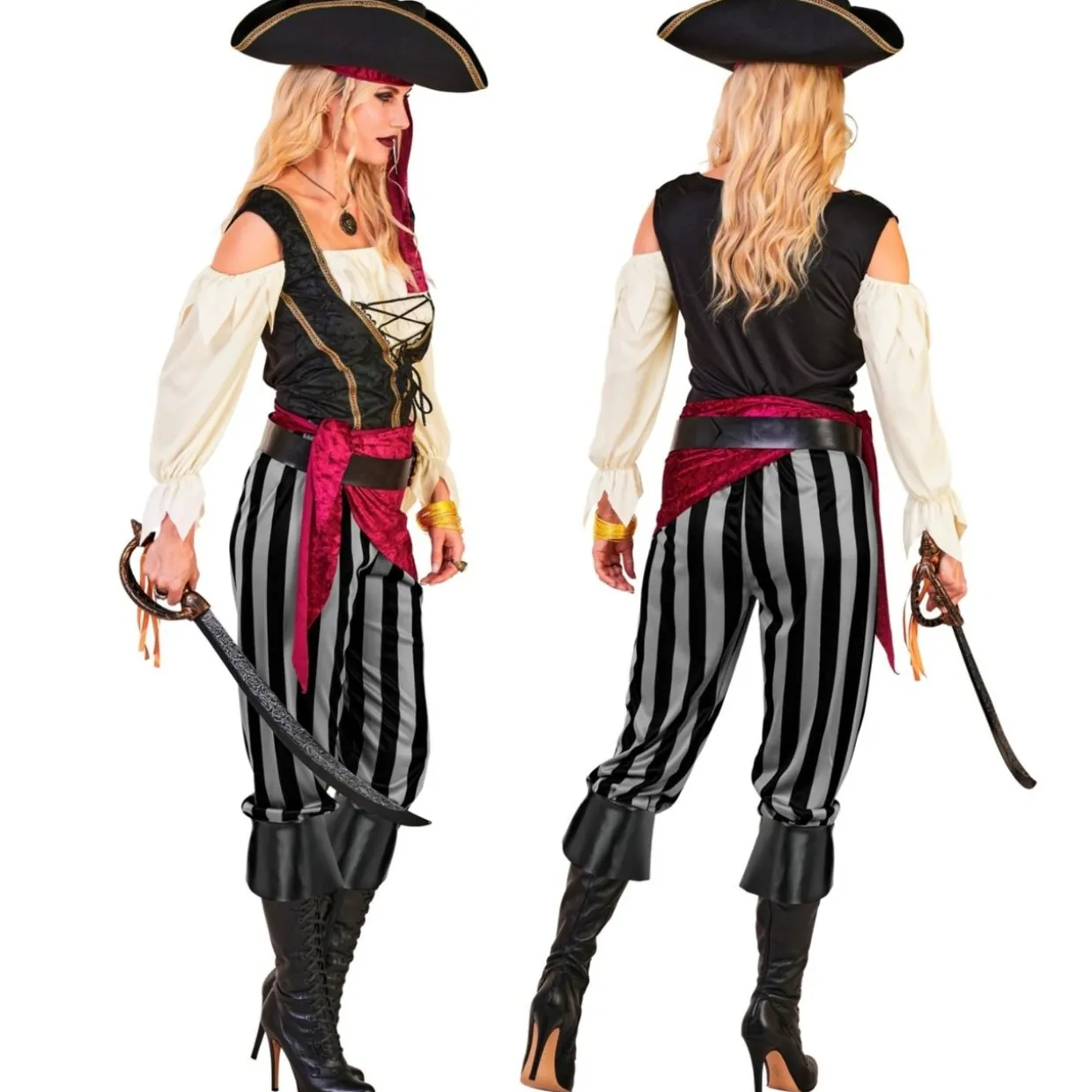 Disfraz de Piratesa Fajín para mujer