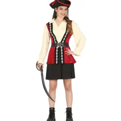 Disfraz de Piratesa Valiente Calaveras para adolescente