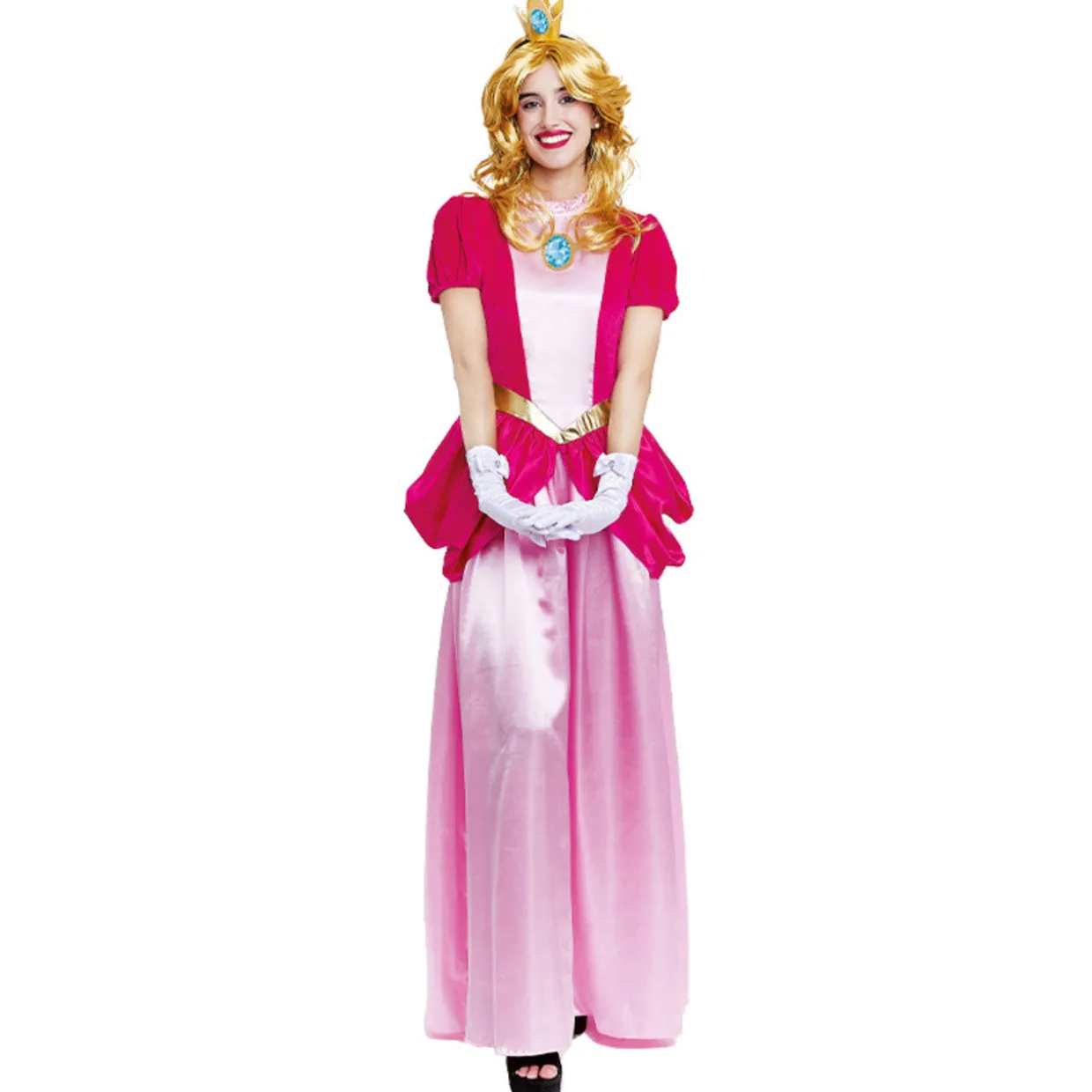 Disfraz de Princesa Peach Rosa para mujer