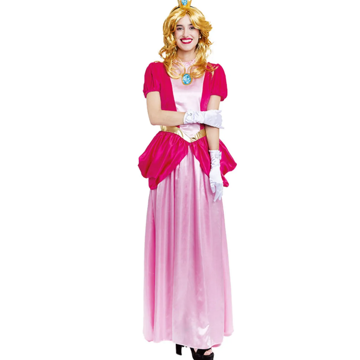 Disfraz de Princesa Peach Rosa para mujer