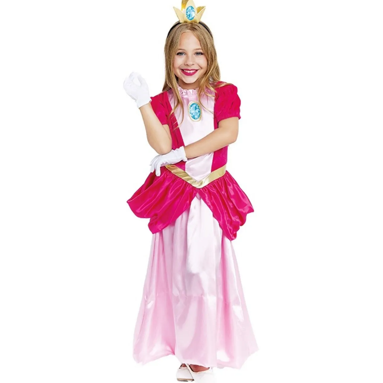 Disfraz de Princesa Peach Rosa para niña