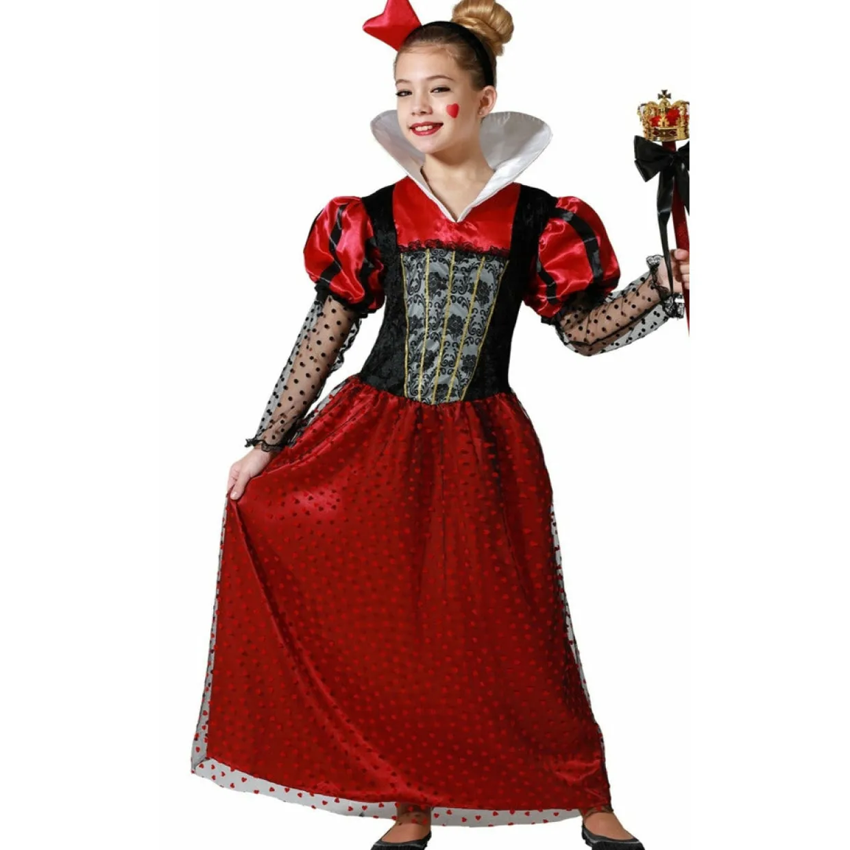 Disfraz de Reina de Corazones Elegante para niña