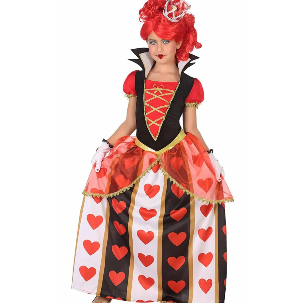 Disfraz de Reina de Corazones Vestido para niña