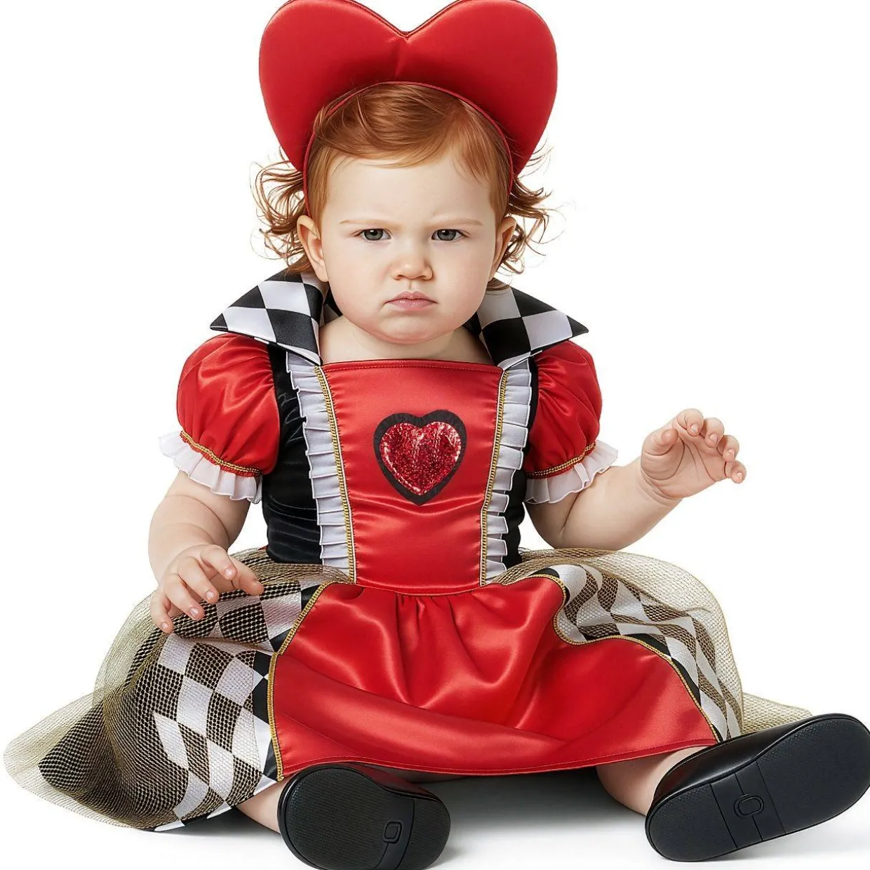 Disfraz de Reina de Corazones Rojo para Bebé