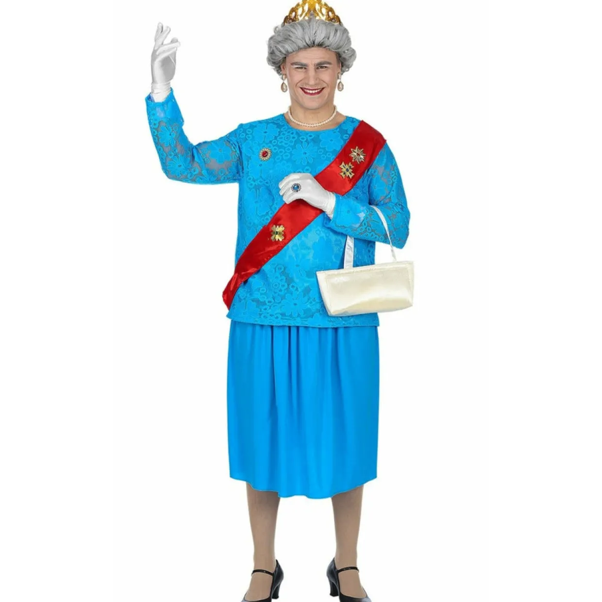 Disfraz de Reina Isabel II para hombre