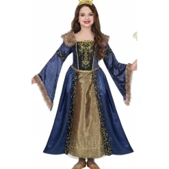 Disfraz de Reina Medieval Pelo para niña