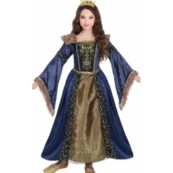 Disfraz de Reina Medieval Pelo para niña