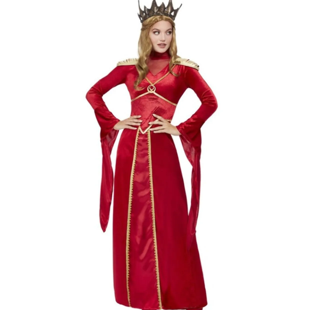 Disfraz de Reina Medieval Roja para mujer