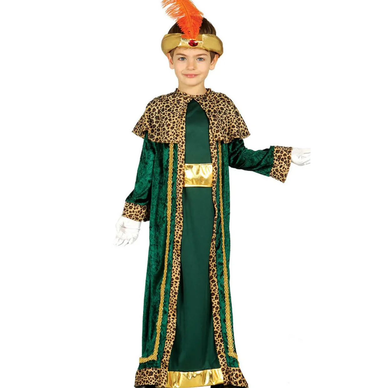 Disfraz de Rey Mago Baltasar Verde infantil