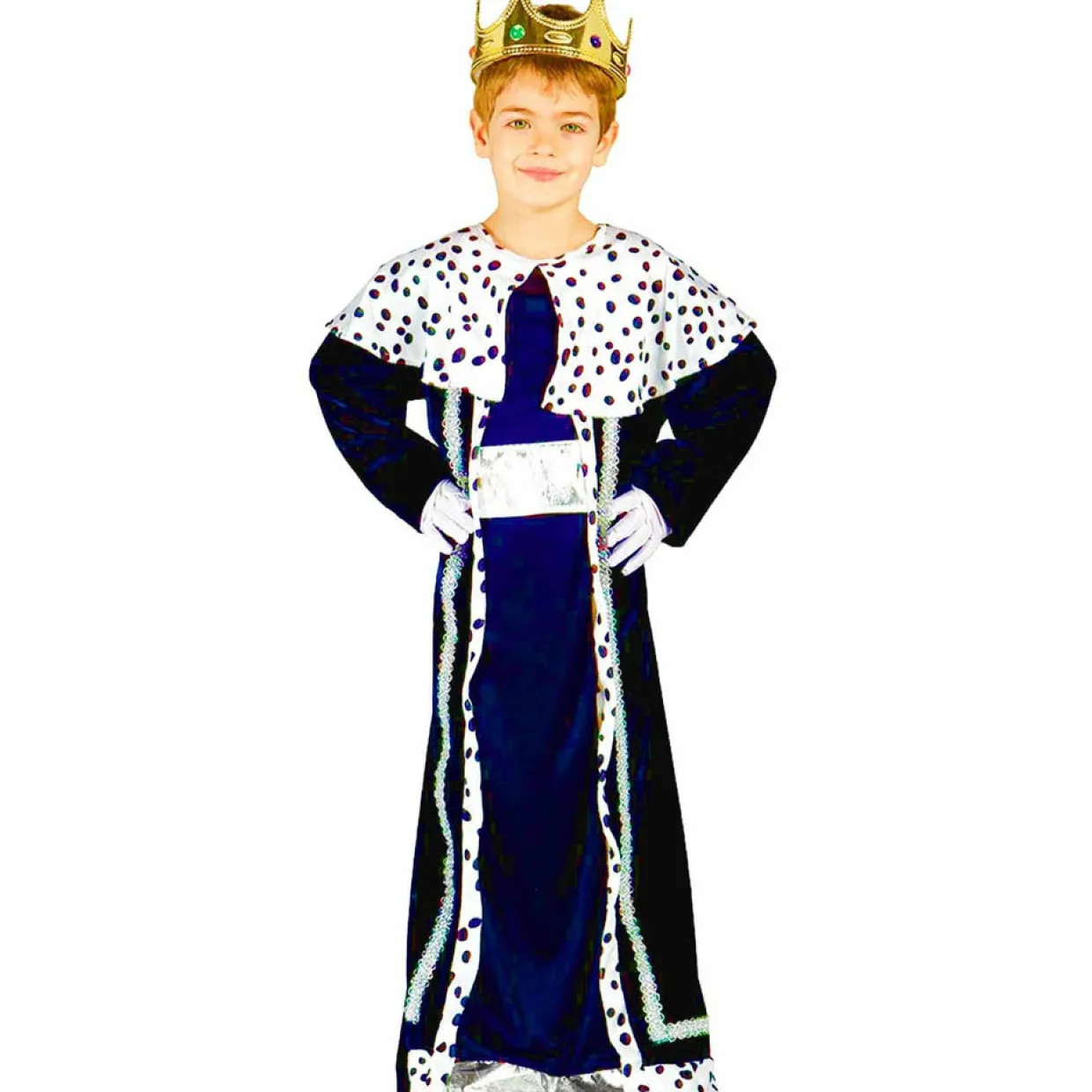 Disfraz de Rey Mago Gaspar Azul infantil