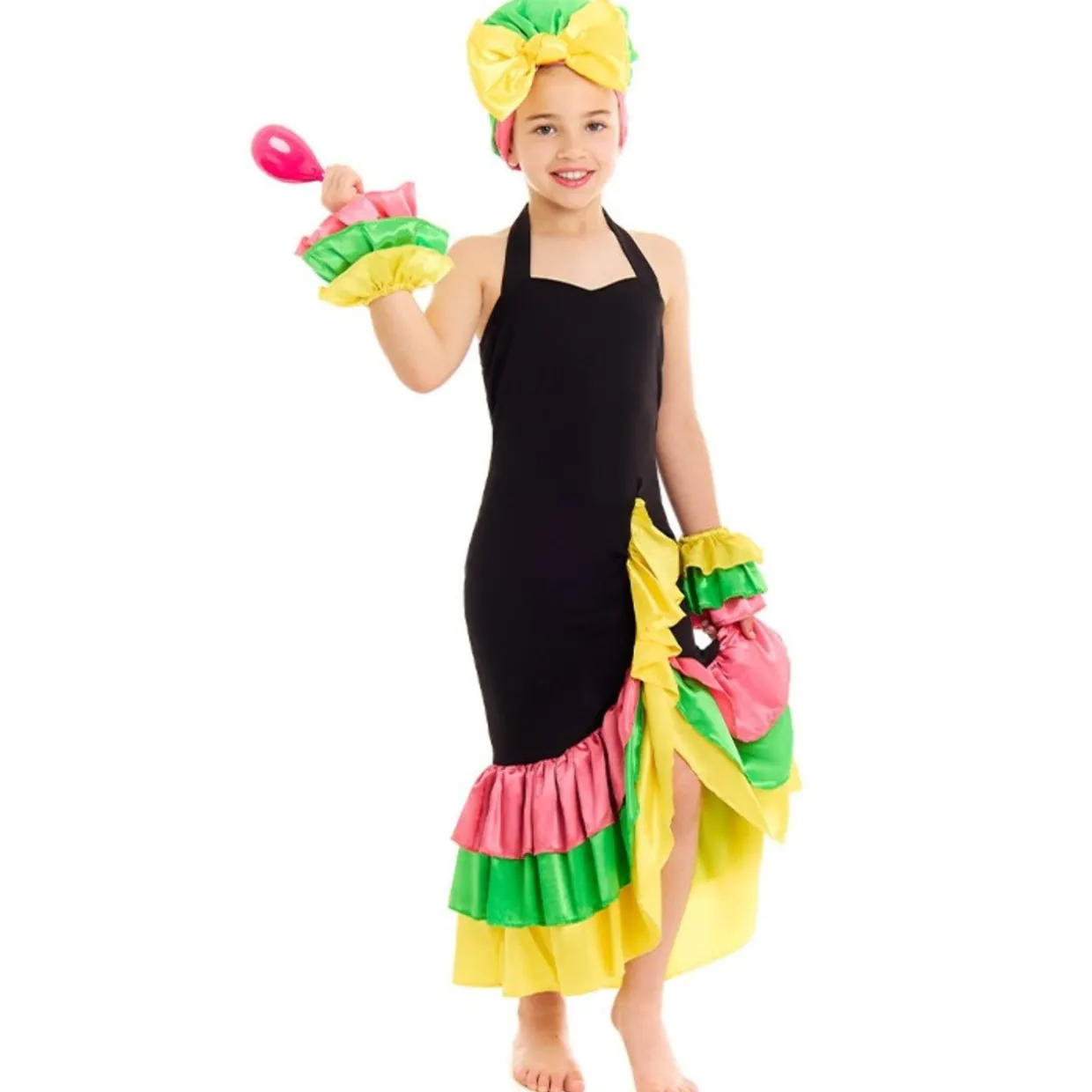 Disfraz de Rumbera Colorida para niña