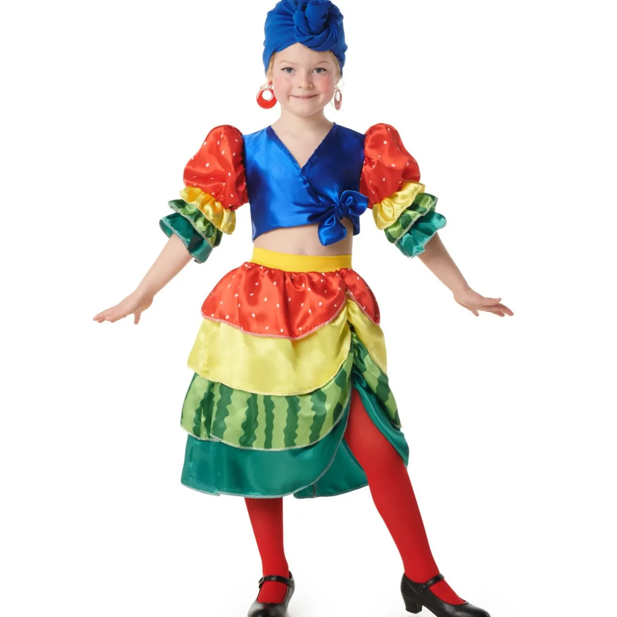 Disfraz de Rumbera Multicolor para niña