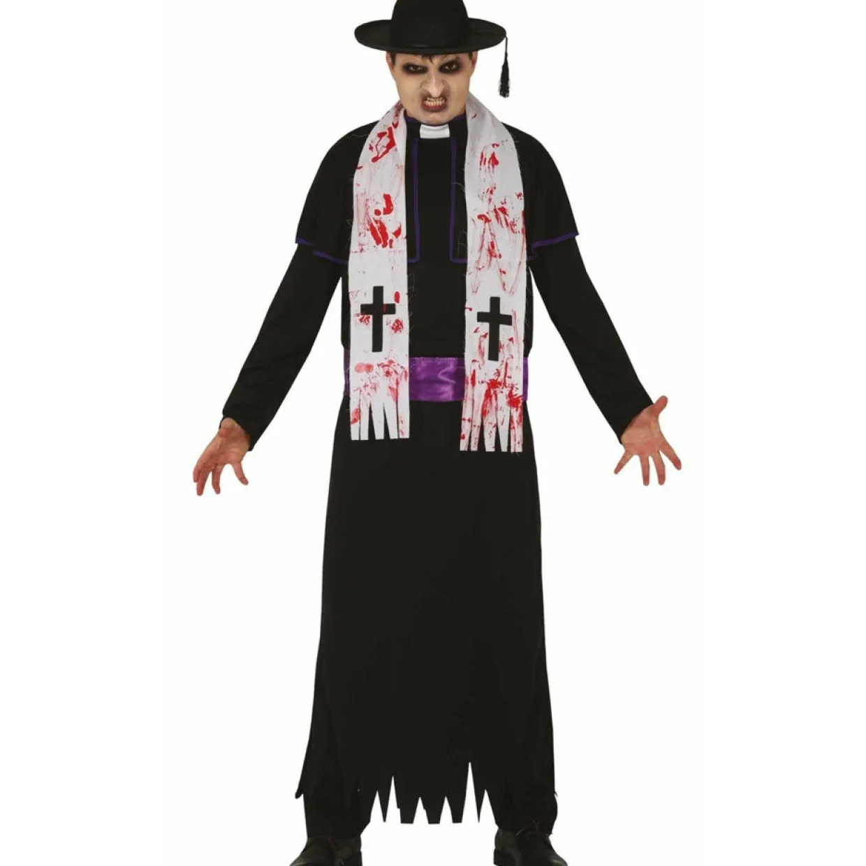 Disfraz de Sacerdote Zombie para hombre