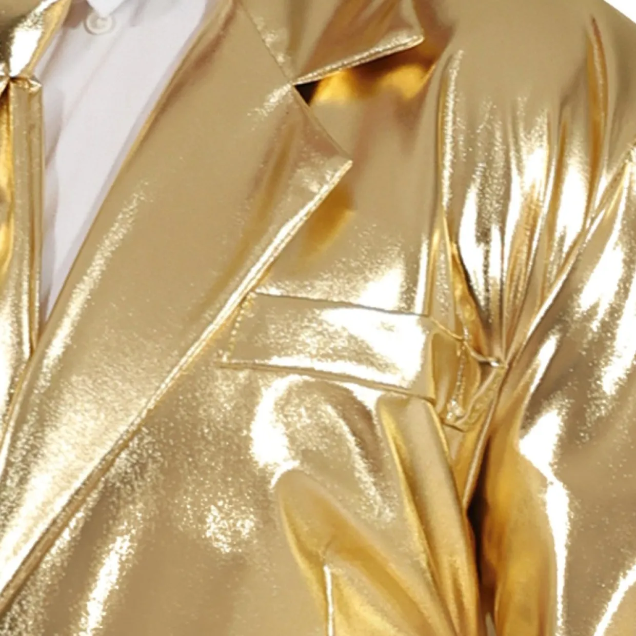 Disfraz de Traje Dorado Metalizado para hombre