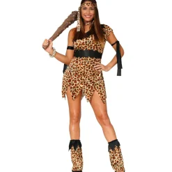 Disfraz de Troglodita Animal Print para mujer
