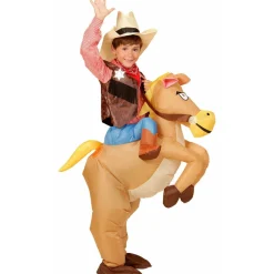 Disfraz de Vaquero con Caballo Hinchable infantil