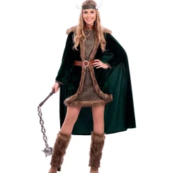 Disfraz de Vikinga Deluxe para mujer