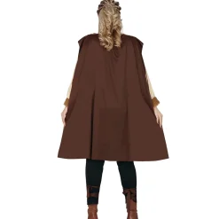Disfraz de Vikinga Marrón para mujer