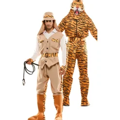 Disfraz Doble de Explorador y Tigre para adulto