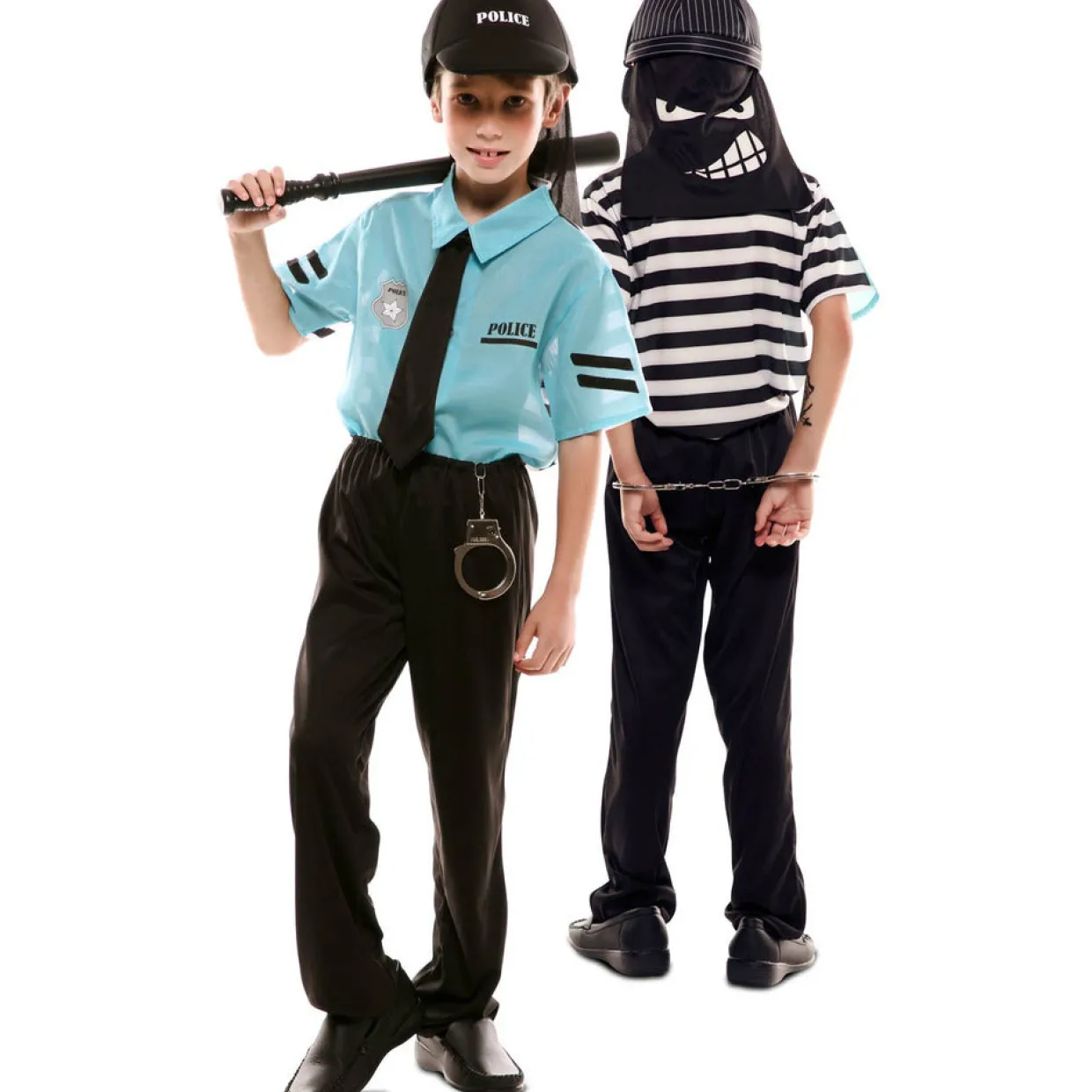 Disfraz Doble de Policía y Ladrón para infantil