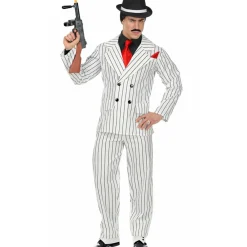 Disfraz XL de Gangster Blanco para hombre